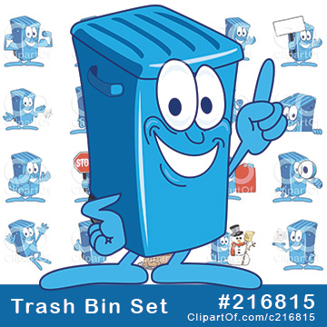 Blue Trash Bin Mascots [Complete Series] by Mascot Junction