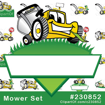 Yellow Lawn Mower Mascots [Complete Series] by Mascot Junction