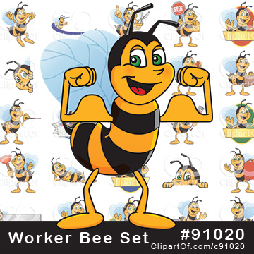 Worker Bee Mascots [Complete Set!] by Mascot Junction