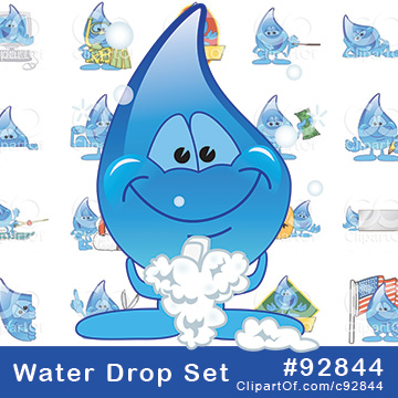 Water Droplet Mascots [Complete Set!] by Mascot Junction