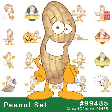 Peanut Mascots [Complete Set!] by Mascot Junction