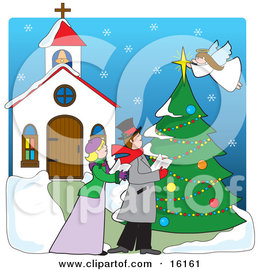http://www.clipartof.com/images/clipart/xsmall2/16161_woman_and_a_man_singing_christmas_carols_in_the_snow_outside_of_a_church_while_an_angel_tops_a_tree_with_a_star.jpg