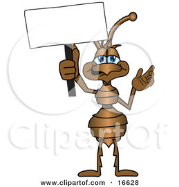 16628_ant_bug_mascot_cartoon_character_holding_up_a_blank_white_advertising_sign.jpg