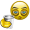 Animated Tired Emoticon Drinking Coffee