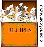 Concept: Chef's & Cooks in a Recipe Box