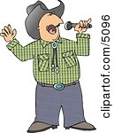 Cowboy Singing Country Music