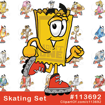 Roller Skating Mascots #113692