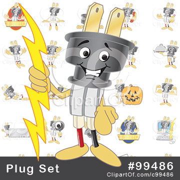 Electric Plug Mascots [Complete Set!] by Mascot Junction